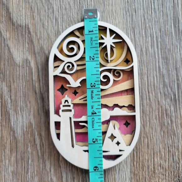 Lighthouse Christmas Ornament Pink Yellow Variant - Picture 4 of 5